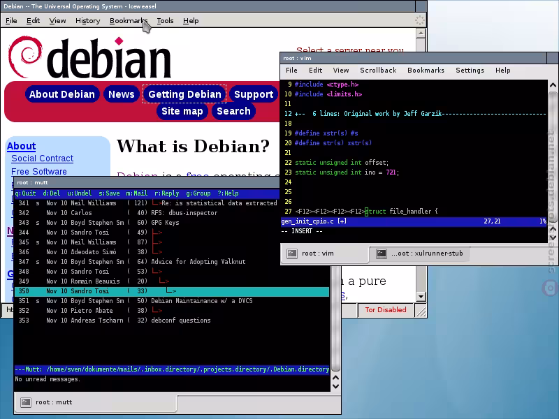 aewm++ window manager Screenshot