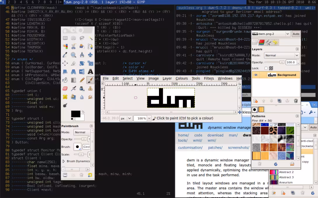 dwm Screenshot