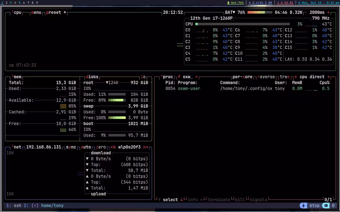 OXWM Screenshot